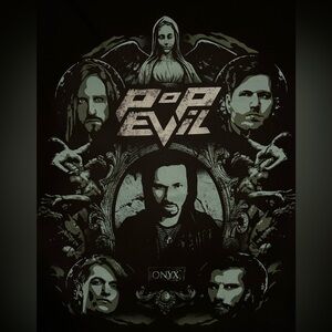 ONYX POP EVIL Black Graphic 2014 Tour Tee